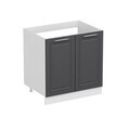 Dulap pentru bucatarie, Hanah Home, Minar, 90x87x58 cm, Alb / Antracit
