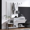 Mobilier hol, Emerald, Lopp, 120 x 70 x 35 cm, pal melaminat, alb/negru