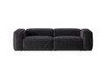 Canapea 3 locuri, Bergamo, Cosmopolitan Design, 264x108x70 cm, catifea chenille raiata, gri