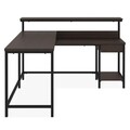 Birou cu retur, Camiburg, L.140 l.140 H.65/76/93, mdf/pal, wenge