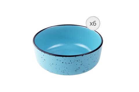 Set 6 boluri electra, heinner, Ø16 cm, ceramica, albastru