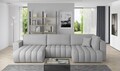 Coltar extensibil stanga 6 locuri ELTAP, LT-04BO, Bonito, 350x175x92 cm, lemn/poliester, gri deschis