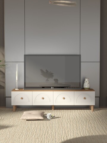 Comoda TV, Hanah Home, Mavora, 180x47x35 cm, PAL, Pin Atlantic / Alb