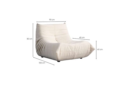 Fotoliu, Atelier del Sofa, 560ARE5229, Frame: No Frame Fountain Support With Chipboard, Alb