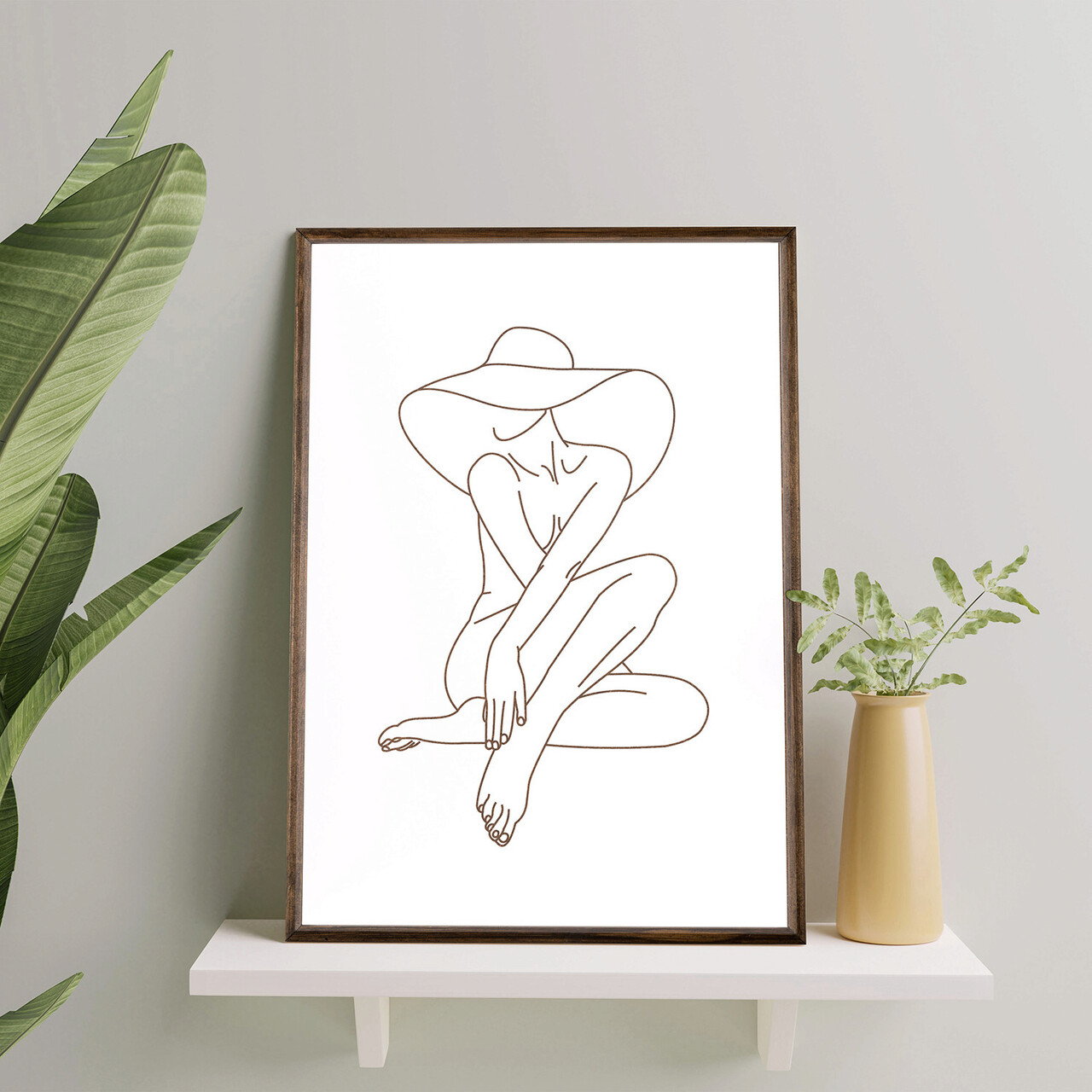 Tablou decorativ TD104 Desenat manual Natural