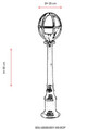 Lampadar de exterior, Avonni, 685AVN1141, Plastic ABS, Alb/Negru
