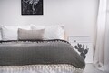 Cuvertura matlasata dubla, Zigzag - Black, ICF Bedroom, Bumbac