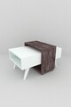 Masuta de cafea Raffline, 80x50x45 cm, PAL, alb/maro/gri
