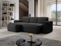 Coltar stanga 4 locuri ELTAP, Ume, 287x190x88 cm, lemn/poliester, gri inchis/gri
