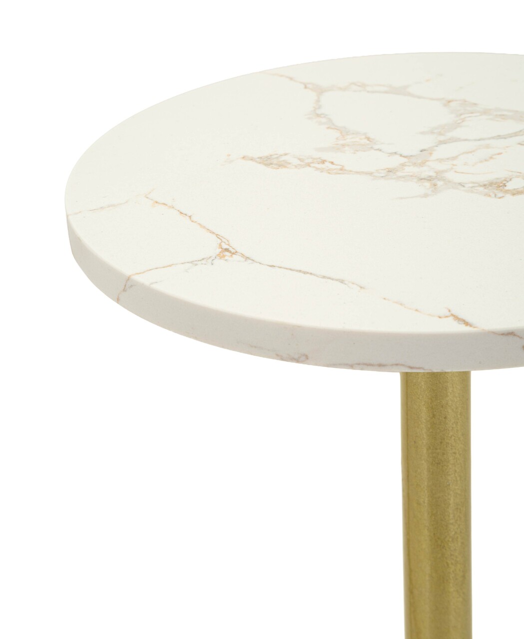 Cuier, Mauro Ferretti, Shelf, 40x35x176 cm, metal/imitatie de marmura, auriu/alb - imagine 4