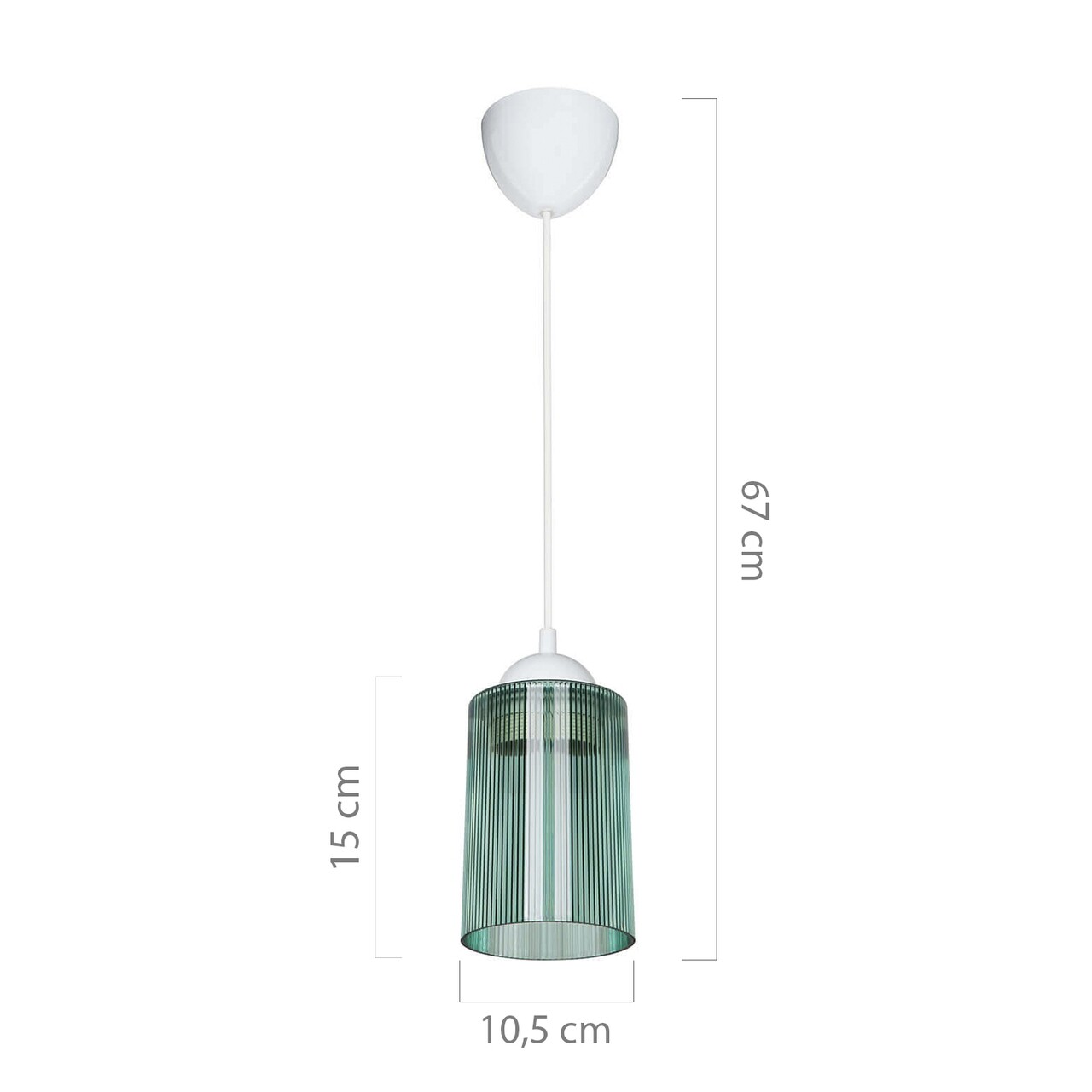 Lustra Yesil, MDL.3657, Squid Lighting, 10,5x67x10,5 cm, 20W, verde