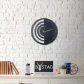 Ceas de perete, Chrono, Metal, Dimensiune: 50 x 50 cm, Negru