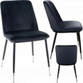 Scaun Jill Velvet, Signal, 48x44x85 cm, catifea/otel, negru