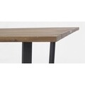 Masa pentru gradina, Helsinki, Bizzotto, 130x130x75 cm, lemn de salcam/otel, gri carbune/natural