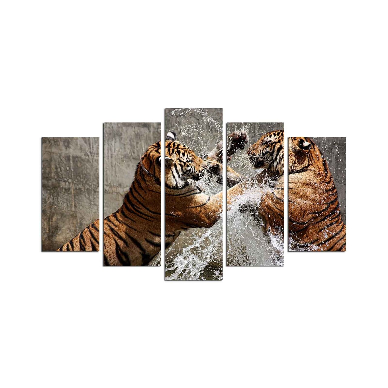 Set 5 tablouri decorative, 5DMDF-44, 20 x 60 cm, Multicolor - view 2