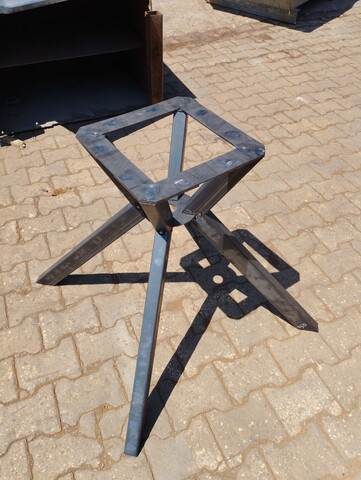 Picioare de masă metalice, Hanah Home, Luna Ayak, 76x76x72 cm, Negru