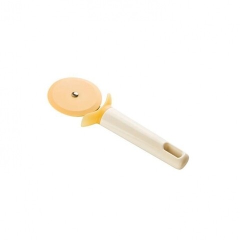 Rola pentru feliat pizza delicia, tescoma, 19 cm, plastic/nailon, bej/galben