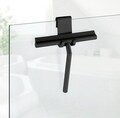Racleta cu sistem de prindere, Wenko, Mola, 21 x 24.5 x 4 cm, inox/silicon, negru