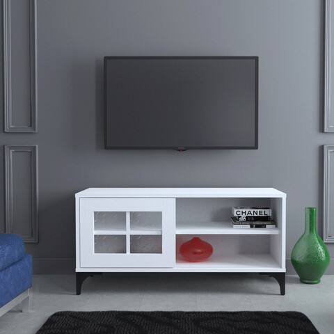 Comoda tv, comforty, revival 100lk, 100x54x42 cm, alb