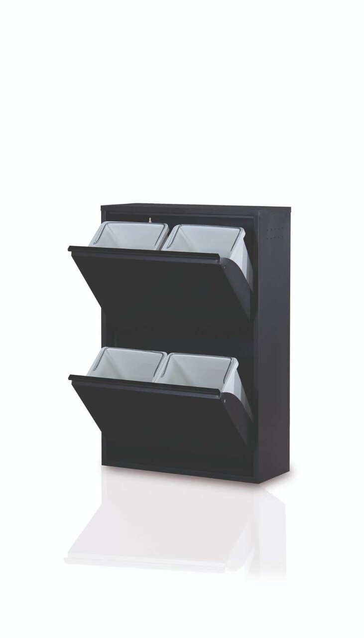 Dulap multifunctional, Hanah Home, Forto 4, 62x92x25 cm, Metal, Negru - view 3