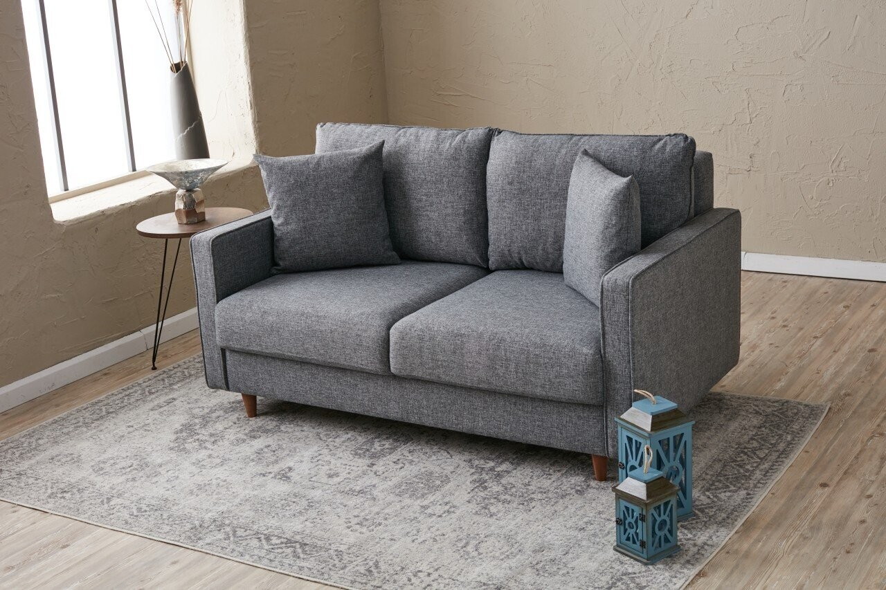 Canapea 2 locuri, Atelier del Sofa, 613LFS1140, Gri — imaginea 2