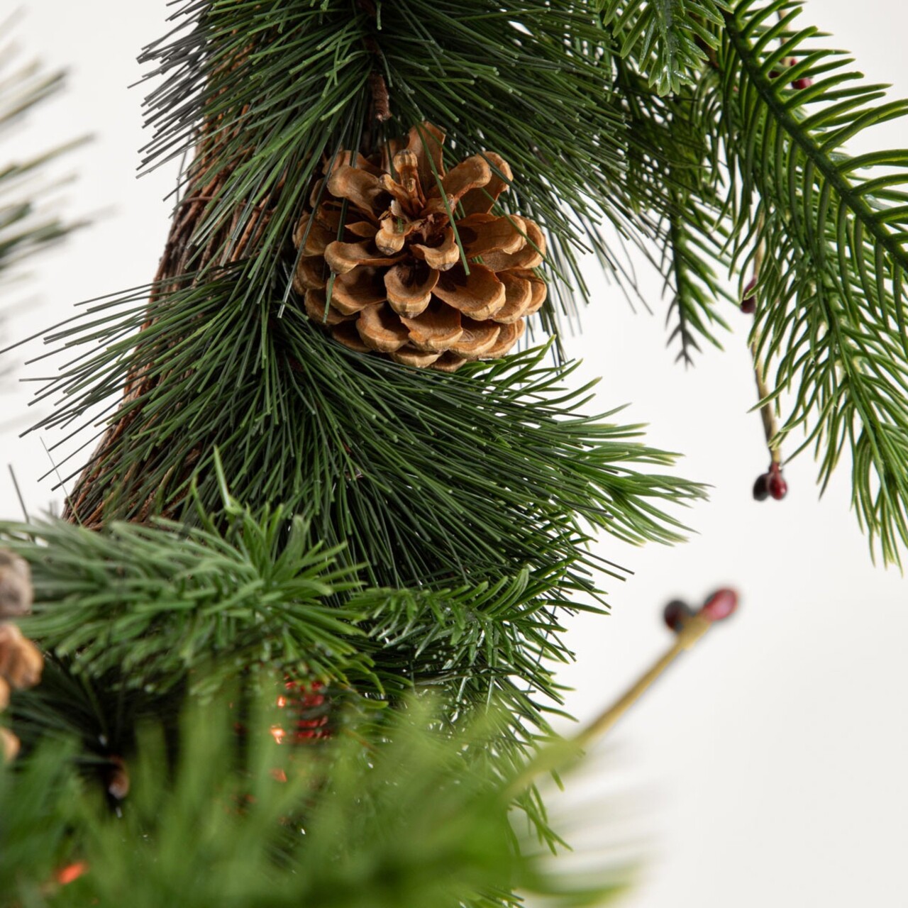 Coronita Bell, Homla, 50 cm, plastic, verde/rosu