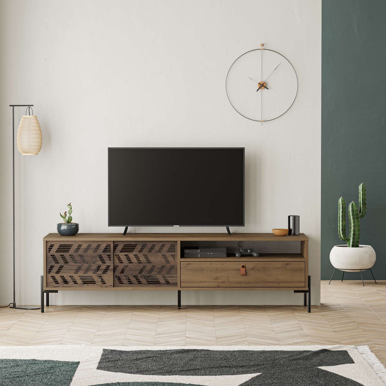 Comoda TV, Homitis, Dionysos, 170x48 cm, PAL, Maro - 1 | YEO