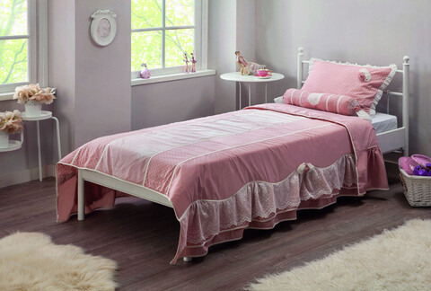 Set cuvertura de pat Young, Dream (90-100 Cm), Çilek, 60% bumbac/40% poliester Çilek