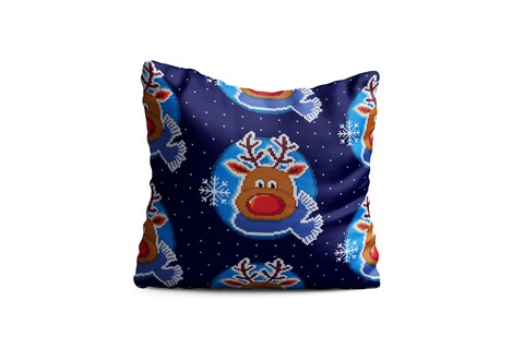 Perna decorativa reindeer, oyo kids, 43x43 cm, poliester, multicolor