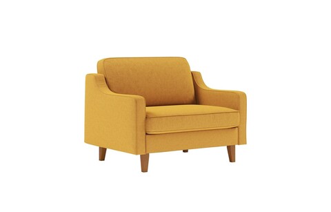 Fotoliu, Atelier del Sofa, 918CMF1120, Cadru: 100% OȚEL, Muștar / Nucă