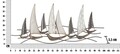 Decoratiune de perete Regata, Mauro Ferretti, 100x44 cm, fier, multicolor