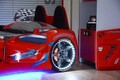 Pat pentru copii Car, Musvenus, Mnv3, 130x60x235 cm, Multicolor