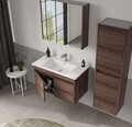 Dulap de baie cu chiuvetă, Hanah Home, Side 85 v2, Maro inchis