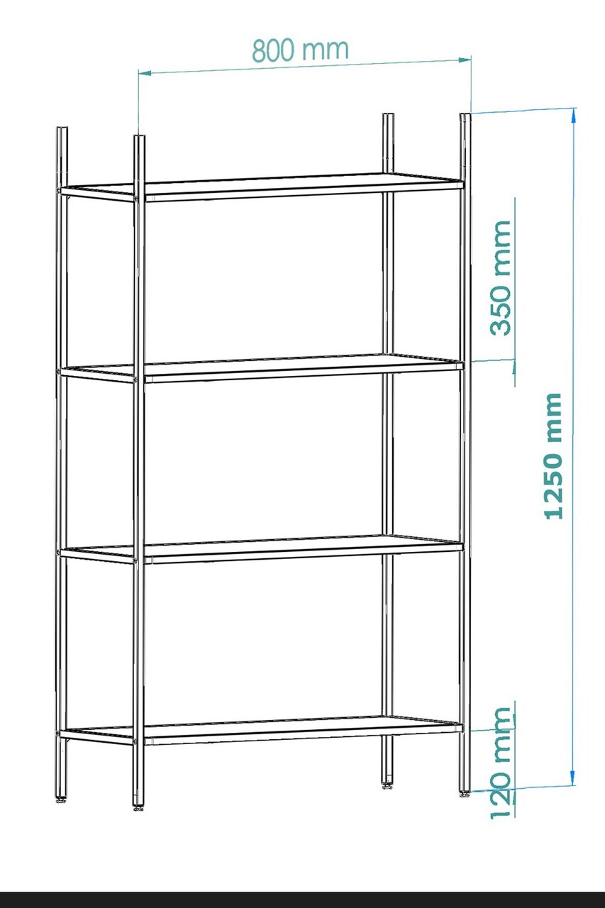 Corp biblioteca, Caliente, Marta, 80x126x30 cm, GEAM SECURIZAT, Negru