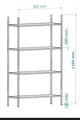 Corp biblioteca, Caliente, Marta, 80x126x30 cm, GEAM SECURIZAT, Negru