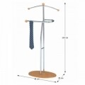 Cuier Elo, din lemn de fag si metal cromat, 46x30x110 cm