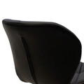 Scaun de birou Frea II, Pakoworld, 47x52x82 cm, piele ecologica/metal, negru/argintiu