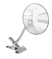 Oglinda cosmetica, Wenko, Cosmetic Clip 5x, 15 x 27 cm, inox, gri