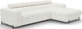 Coltar extensibil dreapta 3 locuri ELTAP, RT-01AMO, Felro, 285x181x93 cm, lemn/poliester, alb