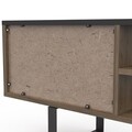 Comoda TV, Minima, Paulo, 160 x 50.2 x 35 cm, pal melaminat, nuc/negru