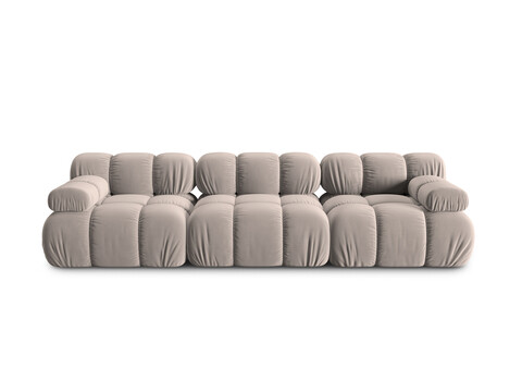 Canapea modulara 3 locuri, Bellis-51, Micadoni Home, 282x94x70 cm, catifea, cappuccino
