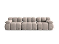 Canapea modulara 3 locuri, Bellis-51, Micadoni Home, 282x94x70 cm, catifea, cappuccino