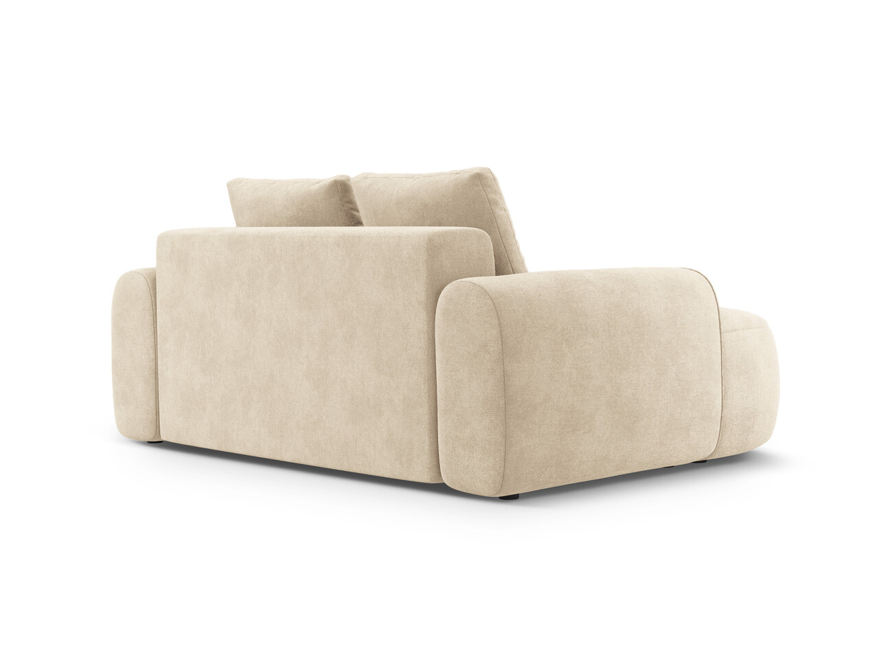Canapea 2 locuri, Linz, Cosmopolitan Design, 175x100x84 cm, catifea, bej deschis