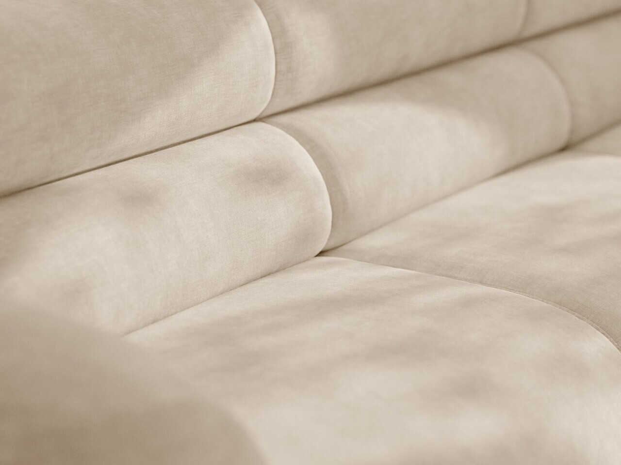 Coltar dreapta 5 locuri, Neo, Micadoni Home, 295x210x83 cm, tesatura Chenille, bej deschis — imaginea 5
