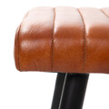 Bancheta Brizo, Homla, 90x37x45 cm, metal/piele, maro