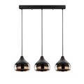 Lustra, Yildo - 6877, Opviq, 67 x 17 x 111 cm, 3 x E27, 40W, negru/cupru