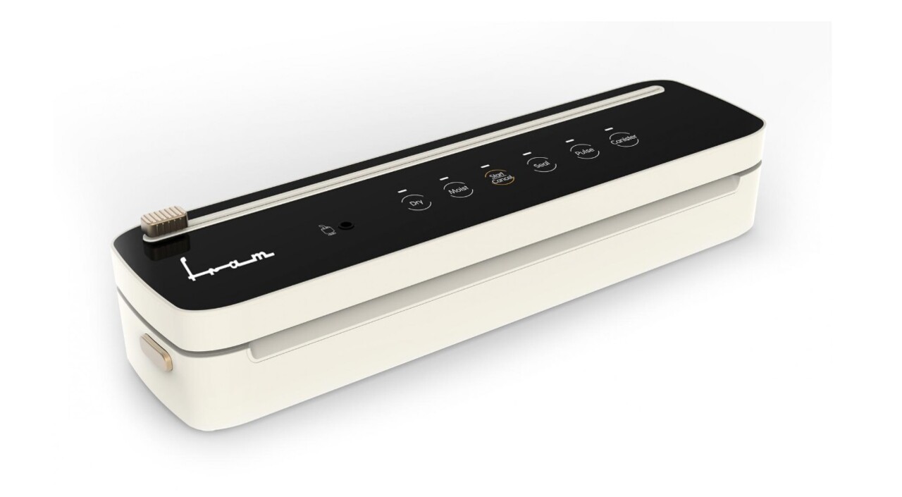 Aparat pentru vidat alimente Fram, 100W, crem/negru