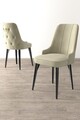 Set scaune 4 piese, Charlotte, Newa, Crem/Negru