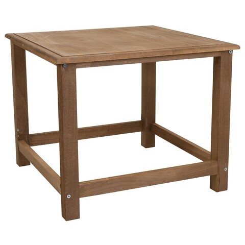 Masuta de cafea, Creaciones Meng, 55x55x45 cm, lemn de paulownia, maro