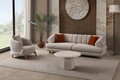 Canapea 3 locuri, Atelier del Sofa, 752EST1156, Lemn de carpen/PAL melaminat, Bej